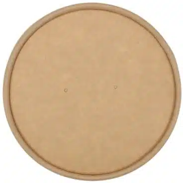 Capace din carton, cu orificiu pentru aerisire, kraft natur, d115 mm 25 buc/set – poza 1