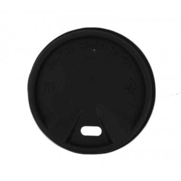 Capace negre bauturi calde PS pentru pahar carton 4oz d62mm  100buc/set – poza 1