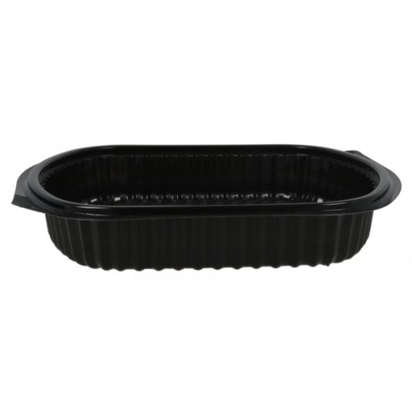 Caserole din PP negru + capac transparent, ovale 1 comp. 240X205 mm 250/set – poza 3