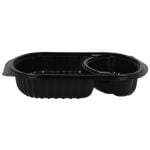 Caserole din PP negru + capac transparent, ovale 2 comp. 240X205 mm 250/set – poza 3