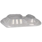 Caserole din PP negru + capac transparent, ovale 2 comp. 240X205 mm 250/set – poza 5