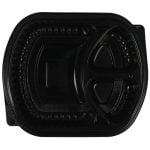Caserole din PP negru + capac transparent, ovale 3 comp. 240X205 mm 250/set – poza 4