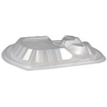 Caserole din PP negru + capac transparent, ovale 3 comp. 240X205 mm 250/set – poza 5