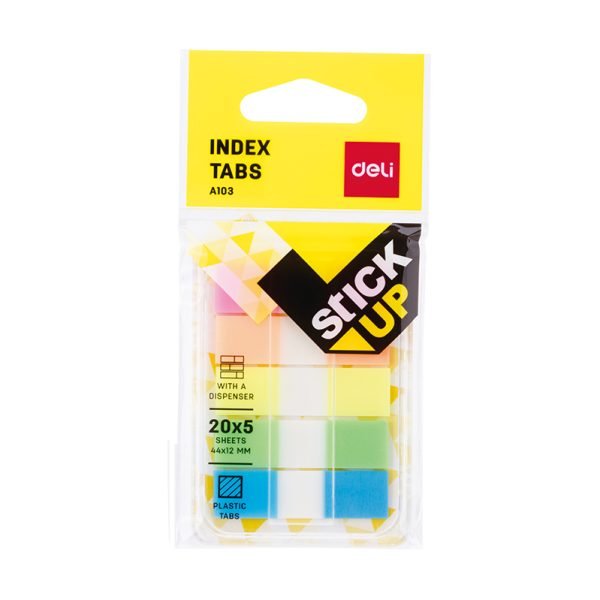 DISPENSER INDECSI PLASTIC 12*44MM 5 CULORI 20 FILE DELI – poza 1