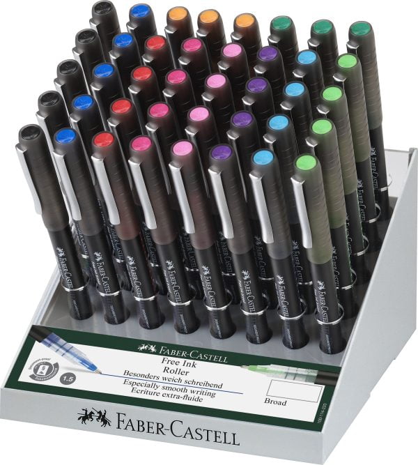 DISPLAY 40 BUC ROLLER FREE INK 1.5MM FABER-CASTELL – poza 1