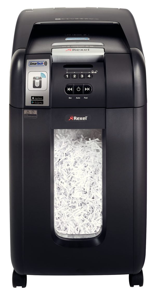 DISTRUGATOR DOC AUTOMAT AUTO+ 300X SMARTECH CROSS-CUT REXEL – poza 1