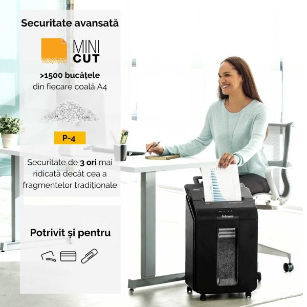 DISTRUGATOR DOC AUTOMAT AUTOMAX 100M CROSS-CUT FELLOWES – poza 2