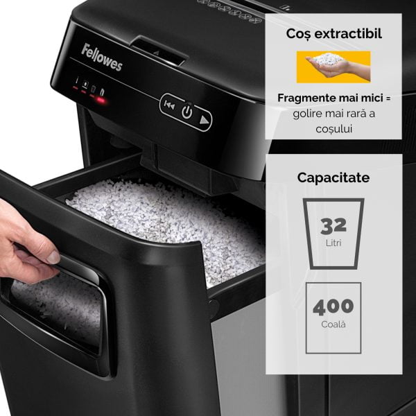 DISTRUGATOR DOC AUTOMAT AUTOMAX 200M MICROSHRED FELLOWES – poza 5