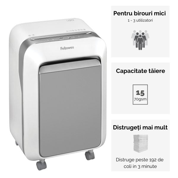 DISTRUGATOR DOCUMENTE LX211 MICRO-CUT ALB FELLOWES – poza 3