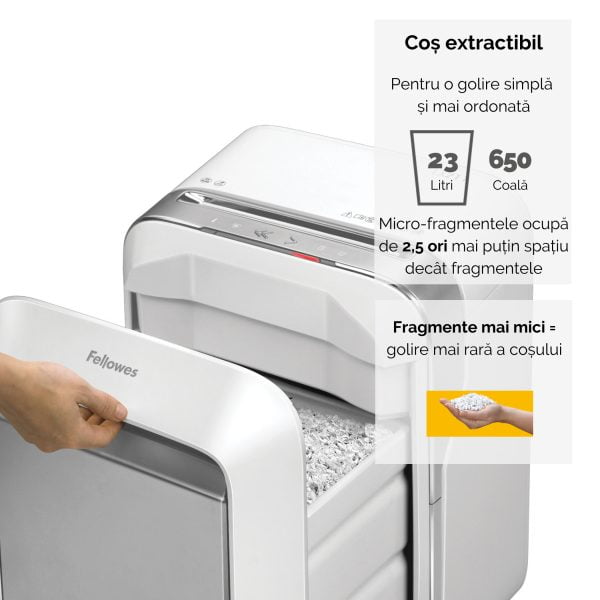 DISTRUGATOR DOCUMENTE LX211 MICRO-CUT ALB FELLOWES – poza 4