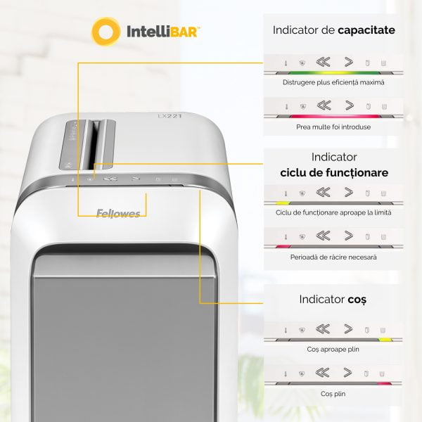 DISTRUGATOR DOCUMENTE LX221 MICRO-CUT ALB FELLOWES – poza 5