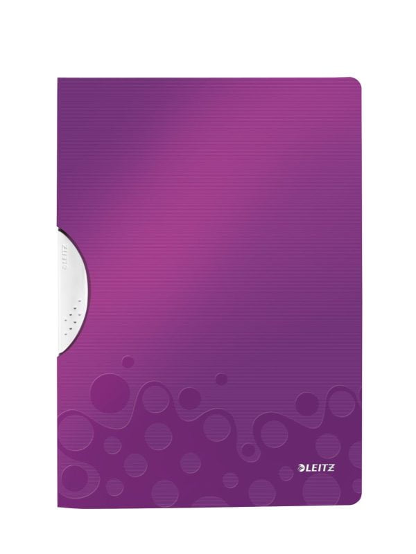 DOSAR PLASTIC CU CLIP MOV METALIZAT COLORCLIP WOW LEITZ – poza 1