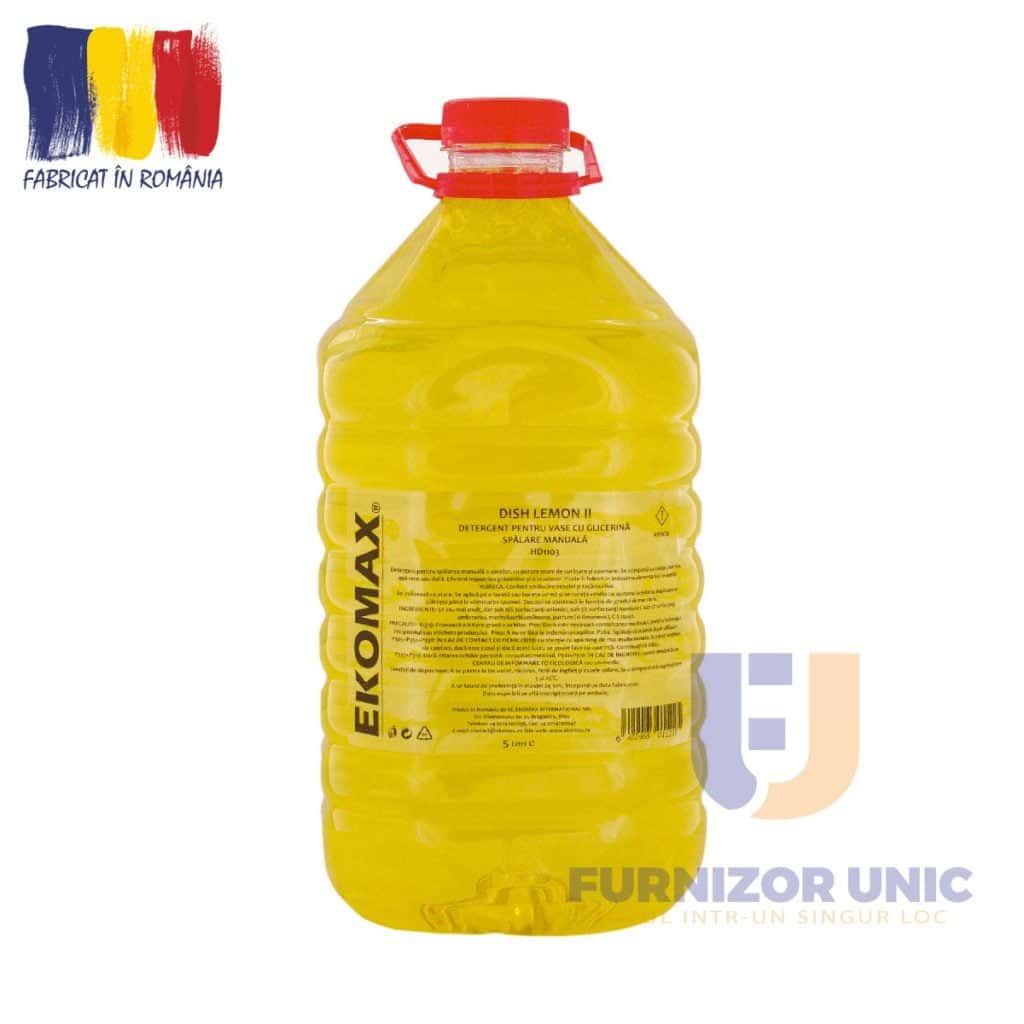 Detergent vase EKOMAX Dish Lemon PET 5L – poza 1