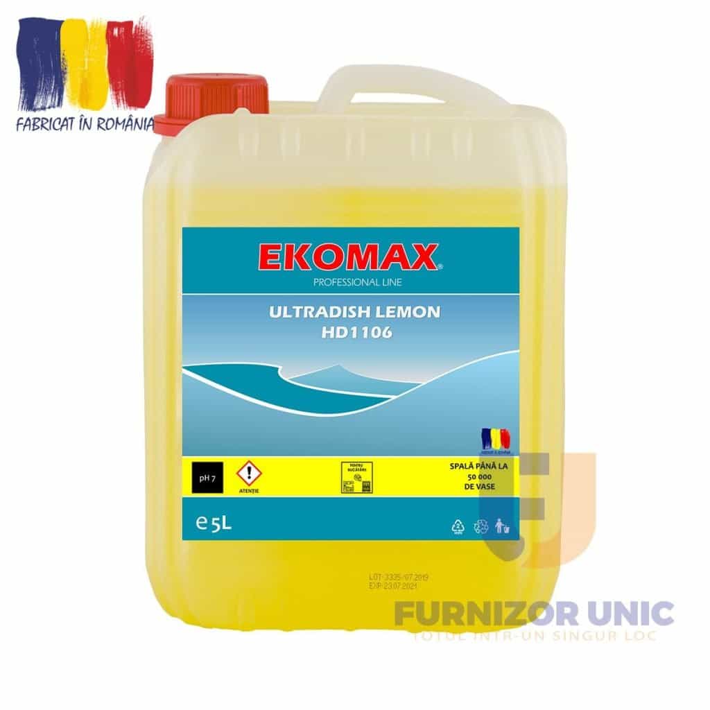 Detergent vase EKOMAX Ultradish Lemon 5L – poza 1