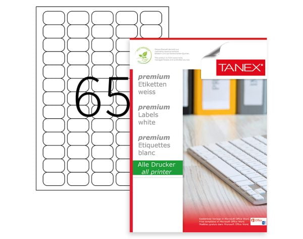 ETICHETE 65/A4 38.1*21.2MM COLTURI ROTUNDE 100/TOP TANEX – poza 1
