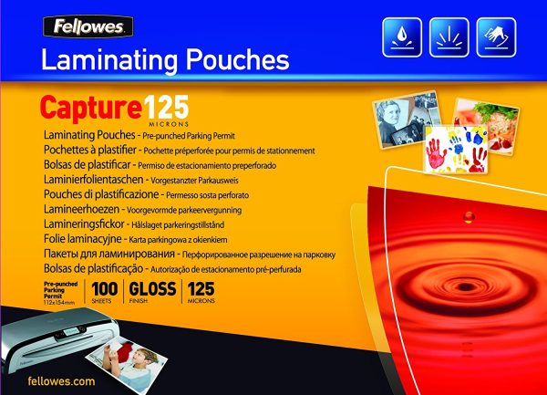 FOLIE 112X154MM 125 MICRONI 100/TOP FELLOWES – poza 1