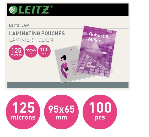 FOLIE 65x95MM 125 MICRONI 100/TOP LEITZ – poza 3