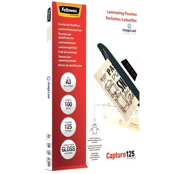 FOLIE A3 125 MICRONI 100/TOP FELLOWES – poza 2