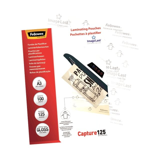 FOLIE A3 125 MICRONI 100/TOP FELLOWES – poza 3