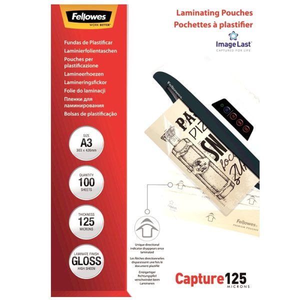 FOLIE A3 125 MICRONI 100/TOP FELLOWES – poza 1