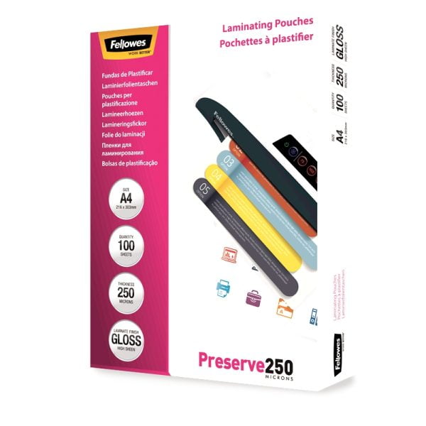 FOLIE A4 250 MICRONI 100/TOP FELLOWES – poza 2