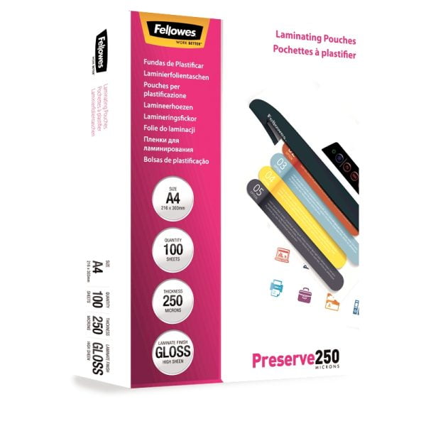 FOLIE A4 250 MICRONI 100/TOP FELLOWES – poza 4