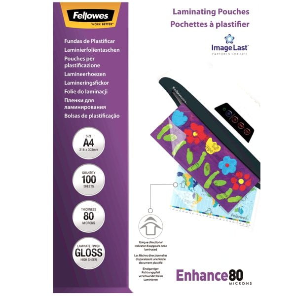 FOLIE A4 80 MICRONI 100/TOP FELLOWES – poza 1