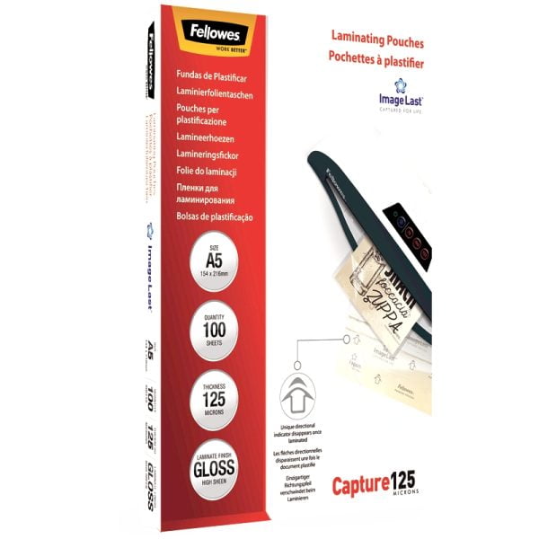 FOLIE A5 125 MICRONI 100/TOP FELLOWES – poza 2