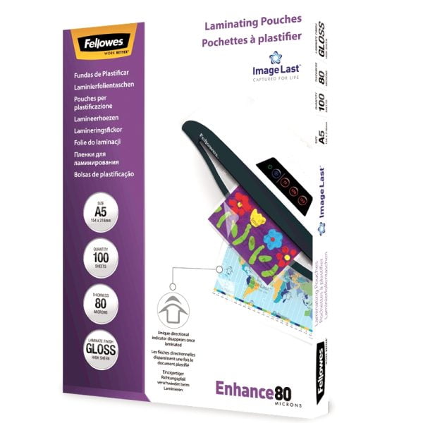 FOLIE A5 80 MICRONI 100/TOP FELLOWES – poza 4