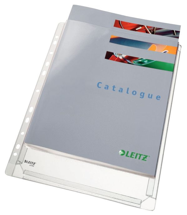 FOLIE PROTECTIE A4 BURDUF 20MM 10/SET JUMBO LEITZ – poza 1