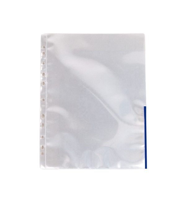 FOLIE PROTECTIE A4 MARGINE ALBASTRA 100/SET 105 MICRONI ESSELTE – poza 1