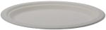 Farfurii biodegradabile din trestie de zahar ovale ,albe 263X199mm 50 buc/set – poza 2