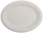 Farfurii biodegradabile din trestie de zahar ovale ,albe 263X199mm 50 buc/set – poza 5