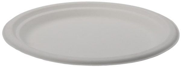 Farfurii biodegradabile din trestie de zahar ovale ,albe 318x255mm 50 buc/set – poza 2