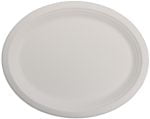 Farfurii biodegradabile din trestie de zahar ovale ,albe 318x255mm 50 buc/set – poza 5