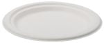 Farfurii biodegradabile din trestie de zahar rotunde,albe d174mm 50 buc/set – poza 1