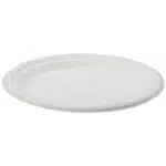 Farfurii biodegradabile din trestie de zahar rotunde,albe d220mm 50 buc/set – poza 2