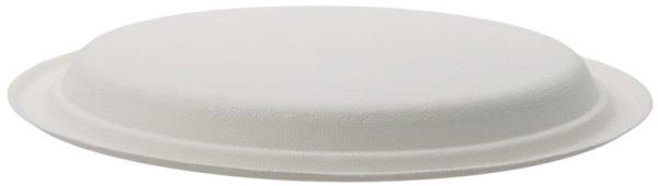 Farfurii biodegradabile din trestie de zahar rotunde,albe d243mm 50 buc/set – poza 2