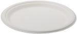 Farfurii biodegradabile din trestie de zahar rotunde,albe d243mm 50 buc/set – poza 1