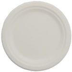 Farfurii biodegradabile din trestie de zahar rotunde,albe d261mm 50 buc/set – poza 3