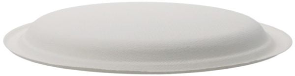 Farfurii biodegradabile din trestie de zahar rotunde,albe d261mm 50 buc/set – poza 1