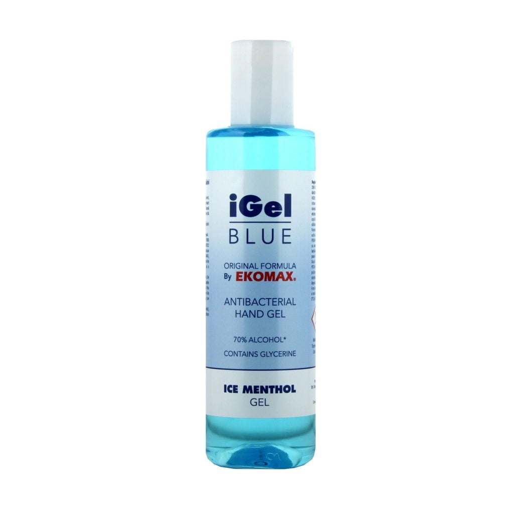 Gel dezinfectant bactericid si fungicid alcool 70% pentru maini I Gel Blue 200ml – poza 1
