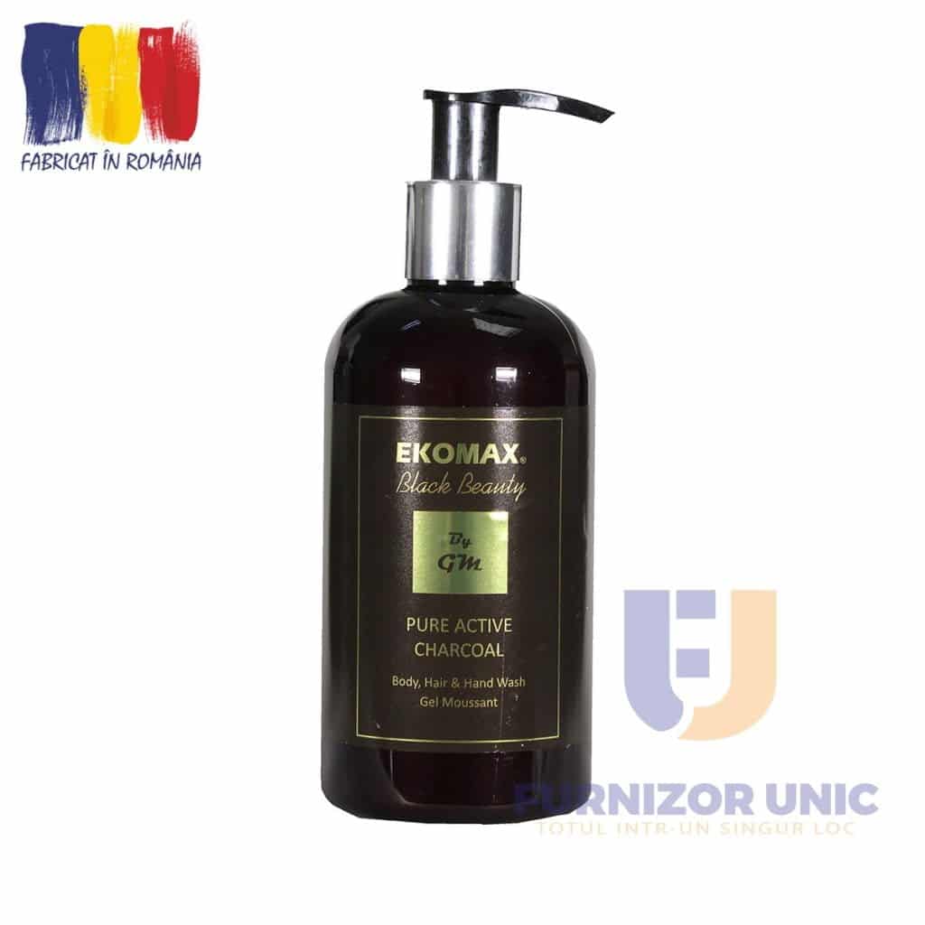 Gel mixt cu carbune activ EKOMAX Black Beauty 3 in 1 flacon 250 ml – poza 1