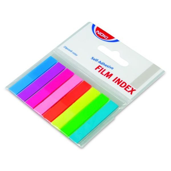 INDEX ADEZIV PLASTIC 8*45MM SET 8 CULORI NOKI – poza 1