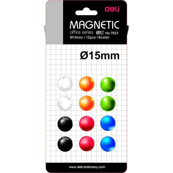MAGNETI WHITEBOARD 15MM 12 BUC/SET DELI – poza 1