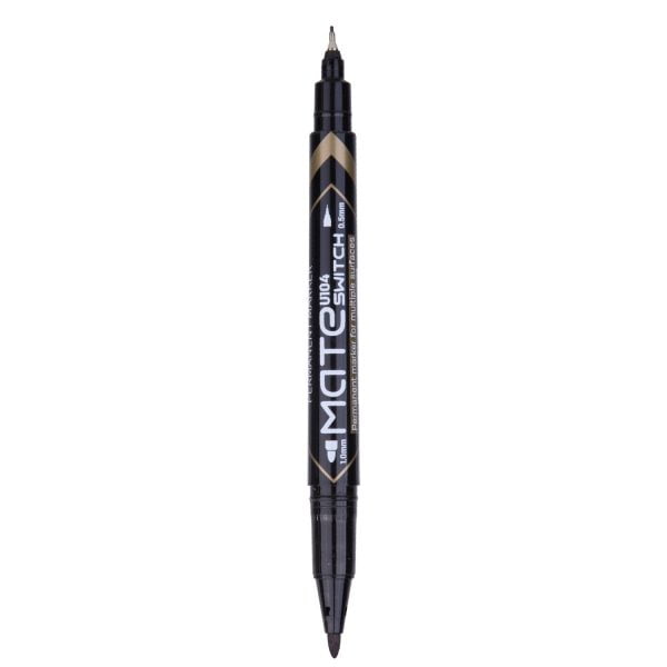 MARKER CD 2 CAPETE 0.5/1MM NEGRU DELI – poza 2