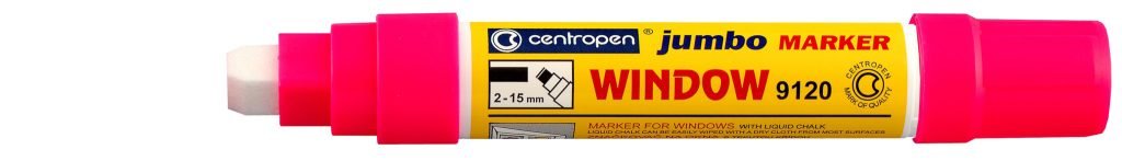 MARKER CRETA LICHIDA ROZ JUMBO 2-15MM 9120 CENTROPEN – poza 1