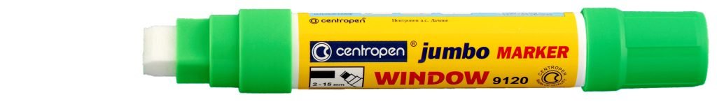 MARKER CRETA LICHIDA VERDE JUMBO 2-15MM 9120 CENTROPEN – poza 1
