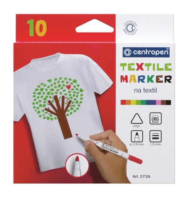 MARKER PENTRU TEXTILE 10/SET 2739 CENTROPEN – poza 1