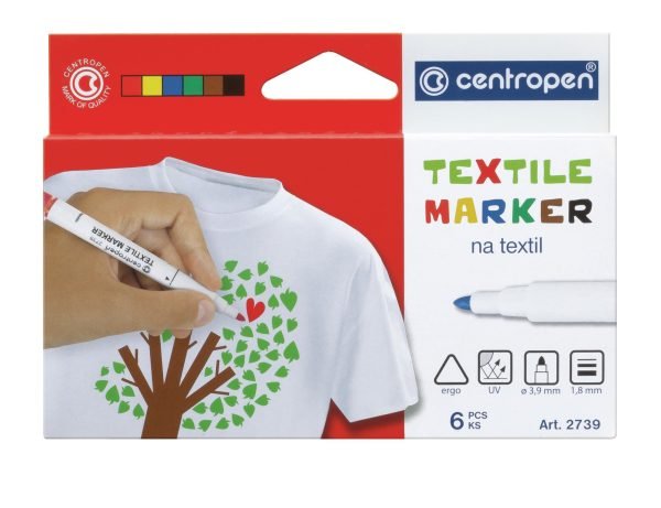 MARKER PENTRU TEXTILE 6/SET 2739 CENTROPEN – poza 1